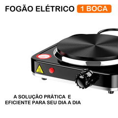 Fogão Elétrico Portátil 1 Boca 1000W Para Mesa Camping 127V na internet