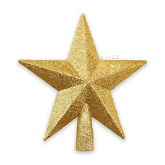 Estrela Ponteira Para Arvore de Natal Glitter 15cm Linda na internet