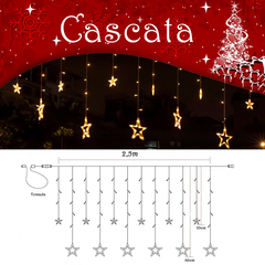 Cascata De Estrela 138 Leds 8 Funções 2,5m Extensível 127V na internet