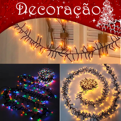 Festão 400 Leds Pisca Pisca Natal 3 Metros Bivolt 8 Funções - KLIZZ