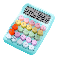 Calculadora de Mesa Simples Kawaii Candy Colorida 12 Dígitos