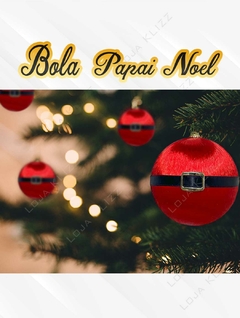 Bola de Natal Cinto Papai Noel Vermelho 6cm Decoração 2 Un - loja online