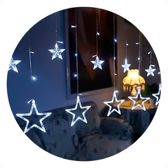 Cascata De Estrela 138 Leds 8 Funções 2,5m Extensível 127V - comprar online