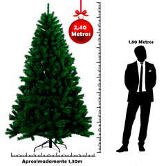 Arvore de Natal 2,40 Metros Grande Super Cheia Premium Luxo - KLIZZ