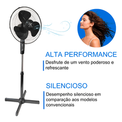 Ventilador Coluna 40cm Turbo 3 Pás Altura Ajustável 127V na internet