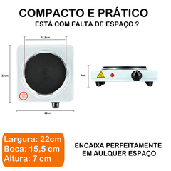 Fogão Elétrico Portátil 1 Boca 1000W Para Mesa Camping 127V na internet