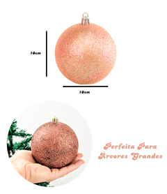 Bolas de Natal Conjunto 16 Un Grande 10cm Mista Decorada - loja online