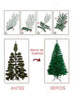 Arvore de Natal 1,80 metros 450 Galhos Cheia Pinheiro Luxo