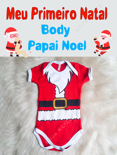 Body de Bebê Meu Primeiro Natal Baby Menino Papai Noel - KLIZZ