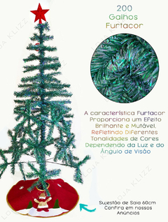 Arvore de Natal Furtacor Shine 1,50m 200 Galhos Premium - comprar online