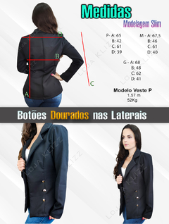 Blazer Max Feminino Sobretudo Casaco Longo Social Acinturado - loja online