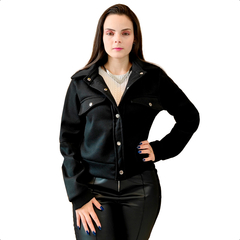 Jaqueta Feminina Casaco Lã Batida Blusa de Frio Casaco Moda