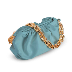 Bolsa Feminina KLIZZ Chain Em Couro Corrente Dourada Luxo - KLIZZ