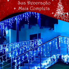 Cascata 200 Leds 5 Metros Luz Fixa Decoração de Natal Extensível - loja online