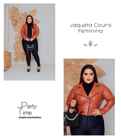 Imagem do Jaqueta Plus Size Feminina Couro Courino Pixie Casaco Blusa