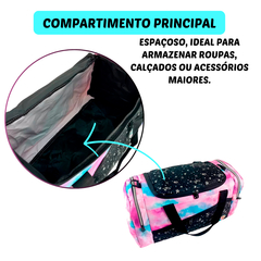 Bolsa Mala Feminina Academia Treino Viagem Transversal Tie Dye