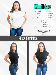 Blusa Feminina Camiseta Básica Casual Manga Curta Estilosa - comprar online
