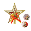 Estrela Ponteira Para Arvore de Natal Vazada Laço 15cm Luxo