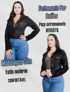 Jaqueta Feminina Soft Casaco Malu Slim Blusa de Frio Botões KLIZZ - KLIZZ