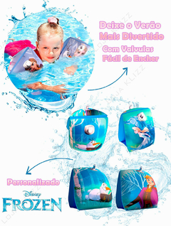Boia de Braço Infantil Inflável Frozen Disney Piscina Kids - KLIZZ