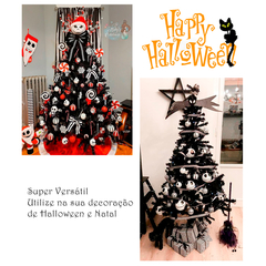 Arvore de Natal Preta 1,20m Halloween Dark 160 Galhos Linda - KLIZZ