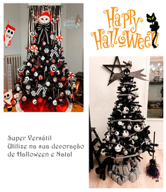 Arvore de Natal Preta 2,40m Halloween Dark 1677 Galhos Luxo na internet