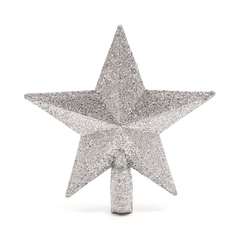 Estrela Ponteira Para Arvore de Natal Glitter 15cm Linda - loja online