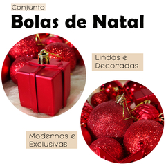 Bolas de Natal 26Un Decoradas Mista Estrela Cadente Presente - comprar online