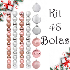 Bola de Natal 48 Unidades Glitter 5cm Bolinhas Decoração na internet