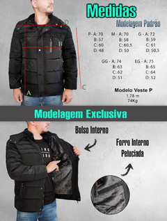 Jaqueta Masculina Blusa Forrada Casaco Bobojaco Puffer - comprar online
