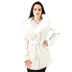 Sobretudo Feminino Couro Parka Casaco Max Longo Inverno Tendencia - comprar online