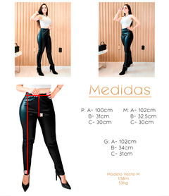 Calça Montaria Legging Feminina Couro Cintura Alta Skinny - comprar online