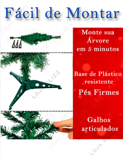 Arvore de Natal 120 cm Pinheiro 110 Galhos Verde Linda na internet