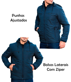 Jaqueta Masculina Casaco Forrada Quente Blusa Impermeável - comprar online