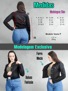 Jaqueta Feminina Soft Casaco Malu Slim Blusa de Frio Botões KLIZZ - comprar online