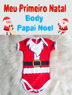 Body de Bebê Meu Primeiro Natal Baby Menino Papai Noel - comprar online