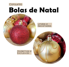 Bola De Natal 30 Un Decoradas 6cm Glitter Mista Decoração - comprar online