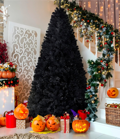 Imagem do Arvore de Natal Preta 2,40m Halloween Dark 1677 Galhos Luxo