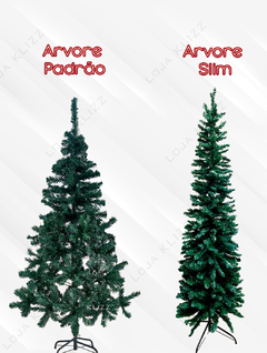 Arvore de Natal Slim Fina 150cm Pinheiro Verde 200 Galhos