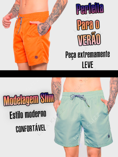 Bermuda Short Masculino Tactel Slim Verão Moda Praia Cores na internet