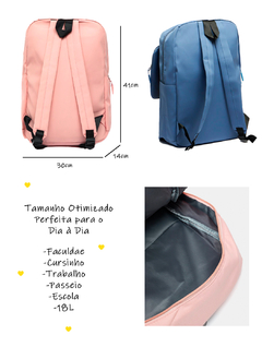 Mochila Bolsa Feminina Escolar Com Estojo Urso Love Kawaii - comprar online