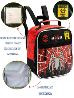 Kit Mochila de Rodinhas Infantil Escolar Super Spider Aranha - KLIZZ