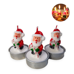 Vela De Natal Decorativa 3D Personalizada Enfeite de Mesa