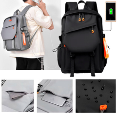 Mochila Bolsa USB Notebook 15,6" Oxford Impermeável Premium