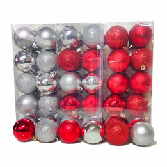 Bola de Natal 60 unidades Decoradas Estrela Bolinhas 5cm - loja online