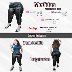 Calça de Couro Jogger Feminina Courino Moda Blogueira - comprar online