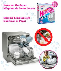 Detergente em Pó Sabão Máquina de Lavar Louça Whashing 500g na internet