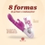 Vibrador Feminino Ponto G com Plug Lateral com 8 Funções