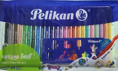 Plumones Pelikan Markana Twist C/24 Pzs Incluye 6 Pastel