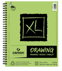 Cuaderno Canson XL Recycled Drawin 114G 22.9X30.5 60H